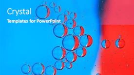  Presentation with oil drops - Beautiful PPT theme featuring extreme-close-up-shot backdrop and a teal colored foreground