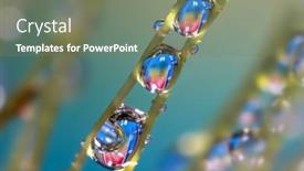  Presentation with colorful water droplets - Slide deck having extreme-close-up-shot background and a gray colored foreground