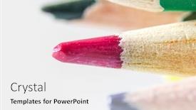  Presentation with extreme - Colorful slide set enhanced with extreme-close-up-shot backdrop and a white colored foreground