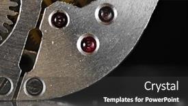  Presentation with mechanism - PPT theme enhanced with extreme-close-up-shot background and a dark gray colored foreground