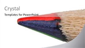  Presentation with red white blue - Theme enhanced with extreme-close-up-shot background and a white colored foreground