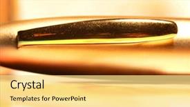  Presentation with extreme - Audience pleasing PPT theme consisting of extreme-close-up-shot backdrop and a blonde colored foreground