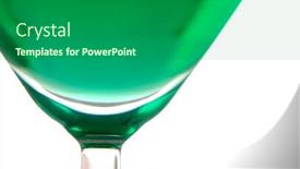  Presentation with green glass - Colorful PPT theme enhanced with extreme-close-up-view backdrop and a dark gray colored foreground