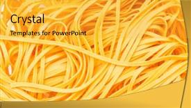  Presentation with spaghetti - Cool new presentation theme with extreme close up backdrop and a yellow colored foreground