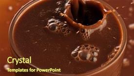  Presentation with chocolate milk - Presentation design having dairy milk chocolates - extreme closeup of chocolate splashing background and a tawny brown colored foreground