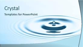  Presentation with extreme - Audience pleasing PPT theme consisting of extreme closeup of water drops backdrop and a sky blue colored foreground