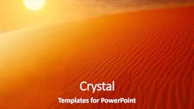 Presentation with landscape desert - Presentation theme enhanced with extreme desert landscape with orange background and a crimson colored foreground