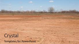  Presentation with drought - Audience pleasing PPT theme consisting of extreme drought in winter time backdrop and a coral colored foreground