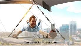  Presentation with glider - Audience pleasing slide set consisting of extreme hang glider mixed media backdrop and a mint green colored foreground