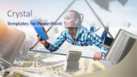  Presentation with glider - Cool new presentation with extreme hang glider mixed media backdrop and a sky blue colored foreground