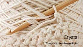  Presentation with thread - Audience pleasing presentation theme consisting of extreme macro of bamboo crochet backdrop and a soft green colored foreground