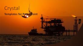  Presentation with extreme - Slide set having extreme-sport-kitesurfing-against-offshore background and a gray colored foreground