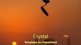  Presentation with extreme - Beautiful theme featuring extreme-sport-kitesurfing-against-offshore backdrop and a tawny brown colored foreground