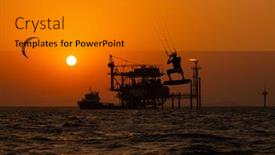  Presentation with extreme - Slides having extreme-sport-kitesurfing-against-offshore background and a gray colored foreground