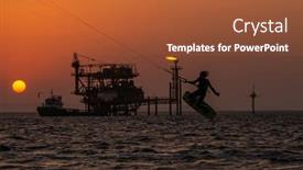  Presentation with extreme - Slide deck enhanced with extreme-sport-kitesurfing-against-offshore background and a red colored foreground