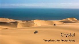  Presentation with africa safari - Theme enhanced with extreme travel magical jeep background and a yellow colored foreground