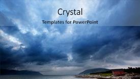  Presentation with weather storm - Slides having extreme weather - brewing storm on an ocean background and a light blue colored foreground