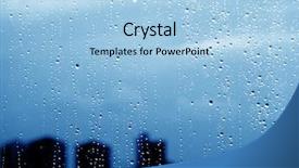  Presentation with water droplets - PPT theme with extreme weather - close up shot of water background and a light blue colored foreground