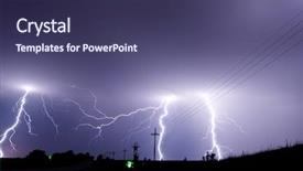  Presentation with heavy weight fight - Slides having extreme weather - heavy lightning storm background and a tawny brown colored foreground