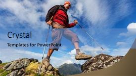  Presentation with world war 2 norway - PPT theme featuring extreme weather - hike in lofoten norway background and a teal colored foreground