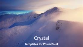  Presentation with winter weather - Presentation theme having extreme weather - majestic sunset in the winter background and a ocean colored foreground