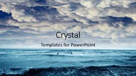  Presentation with weather storm - Cool new slides with extreme weather - ocean storm backdrop and a light blue colored foreground