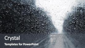  Presentation with rain - Amazing PPT theme having extreme weather - rain on car front window backdrop and a dark gray colored foreground