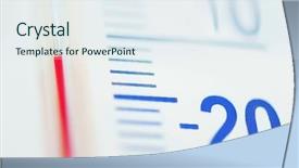  Presentation with winter weather - Presentation theme featuring extreme weather - thermometer minus degree temperature background and a sky blue colored foreground