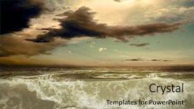  Presentation with weather storm - PPT layouts having extreme weather - view of storm seascape background and a coral colored foreground