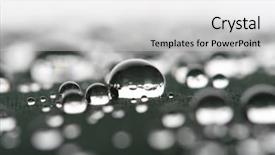  Presentation with water drops - PPT theme with extreme weather - water drops background and a light gray colored foreground