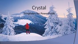  Presentation with winter weather - Beautiful PPT layouts featuring extreme weather - winter landscape in the mountains backdrop and a light blue colored foreground