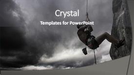  Presentation with hanging rope pictures white - Amazing slides having extreme weather - young man hanging backdrop and a gray colored foreground