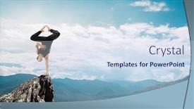 Presentation with extreme - Amazing slide deck having extreme-yoga-practice-mixed-media backdrop and a sky blue colored foreground