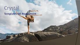  Presentation with extreme - Colorful theme enhanced with extreme-yoga-practice-mixed-media backdrop and a  colored foreground