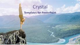 Presentation with extreme - Colorful theme enhanced with extreme-yoga-practice-mixed-media backdrop and a light blue colored foreground