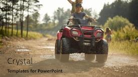  Presentation with extreme - Theme featuring extreme-young-girls-ride-quads background and a coral colored foreground