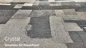  Presentation with road quality - Presentation with extremely-bad-quality-road background and a gray colored foreground
