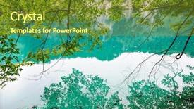  Presentation with clear water - Audience pleasing slide deck consisting of extremely clear water of plitvice backdrop and a tawny brown colored foreground