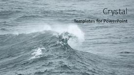  Presentation with strong wind - Colorful slide set enhanced with extremely-strong-waves backdrop and a light gray colored foreground