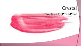  Presentation with brush stroke - Slide deck having extruder - creative red cosmetic liquid smear background and a white colored foreground