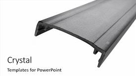  Presentation with plastic granules on extruder - Audience pleasing slide set consisting of extruder - extruded plastic furniture profile isolated backdrop and a white colored foreground