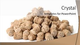  Presentation with pile - Colorful PPT layouts enhanced with extruder - pile of oats bran pellets backdrop and a white colored foreground