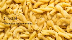  Presentation with top view of soybean - PPT theme enhanced with extruder - uncooked gemelli pasta top view background and a gold colored foreground