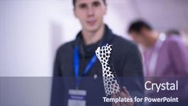  Presentation with mechanical engineering engineer tools - Beautiful presentation theme featuring extruder - young engineer posing backdrop and a ocean colored foreground