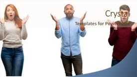  Presentation with wow - Audience pleasing slides consisting of exuberance - group of cool people woman backdrop and a lemonade colored foreground