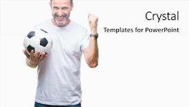  Presentation with emotion - Beautiful slides featuring exuberance - middle age hoary senior man backdrop and a white colored foreground