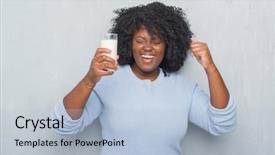  Presentation with proud american - Beautiful presentation featuring exuberance - young african american woman backdrop and a light blue colored foreground