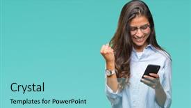  Presentation with texting while driving - Colorful theme enhanced with exuberance - young beautiful arab woman texting backdrop and a seafoam green colored foreground