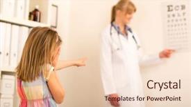  Presentation with child eye - Amazing slide deck having nice branch of red useful ripe schisandra backdrop and a coral colored foreground