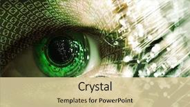  Presentation with circuit - Beautiful slides featuring eye and electronic circuit technology backdrop and a lemonade colored foreground